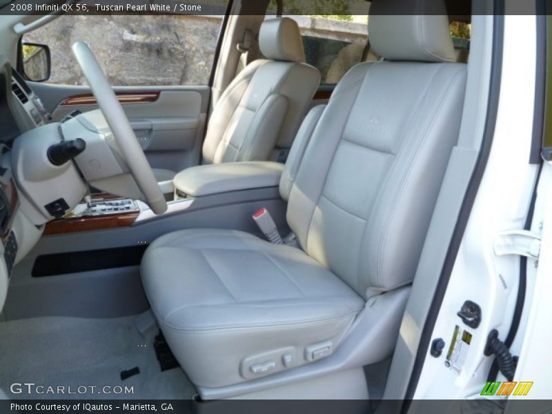 Tuscan Pearl White / Stone 2008 Infiniti QX 56