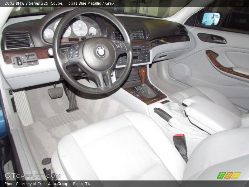 Topaz Blue Metallic / Grey 2002 BMW 3 Series 325i Coupe