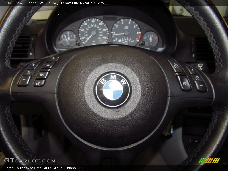 Topaz Blue Metallic / Grey 2002 BMW 3 Series 325i Coupe
