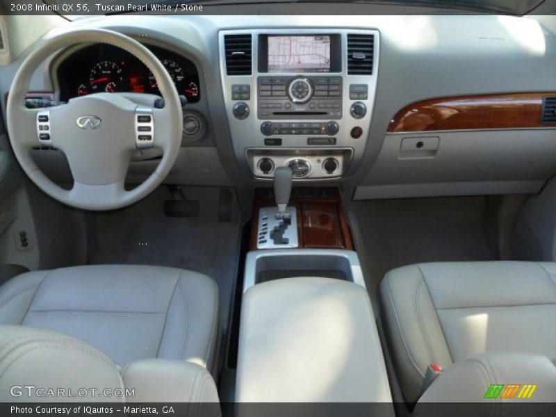 Tuscan Pearl White / Stone 2008 Infiniti QX 56
