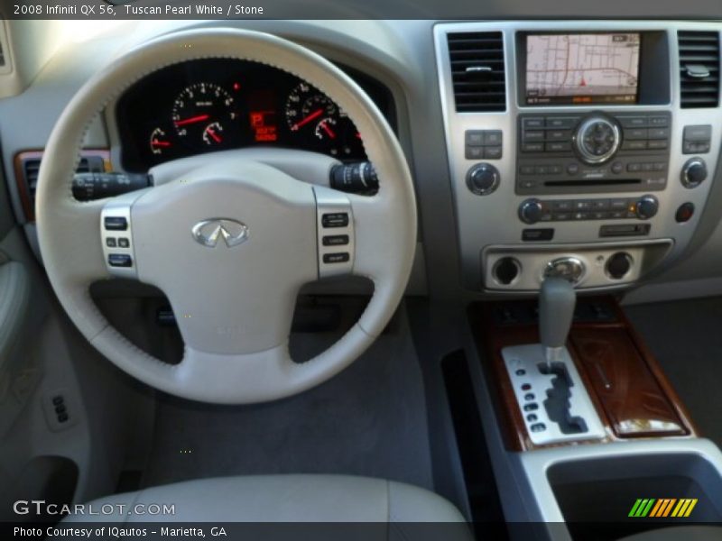 Tuscan Pearl White / Stone 2008 Infiniti QX 56