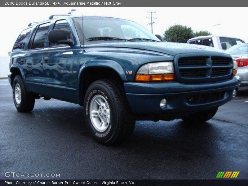 Aquamarine Metallic / Mist Gray 2000 Dodge Durango SLT 4x4