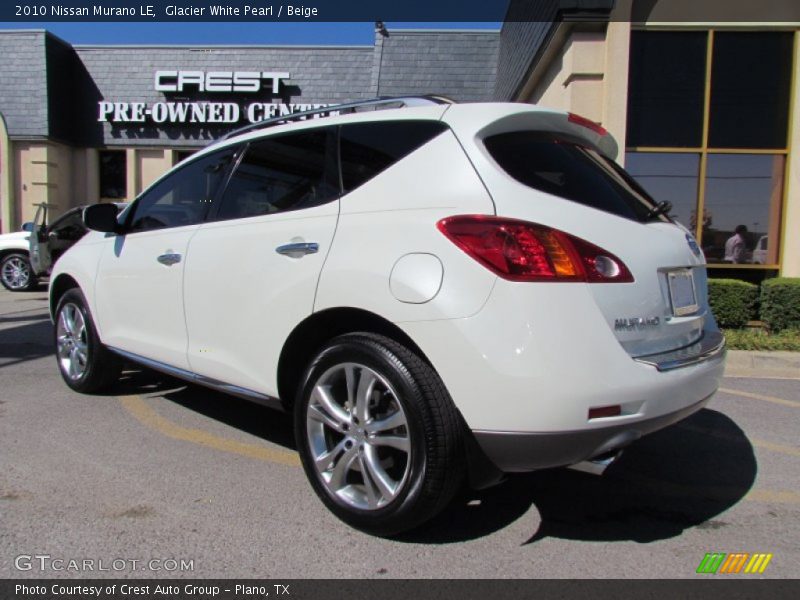 Glacier White Pearl / Beige 2010 Nissan Murano LE