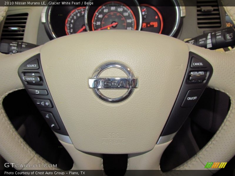 Glacier White Pearl / Beige 2010 Nissan Murano LE