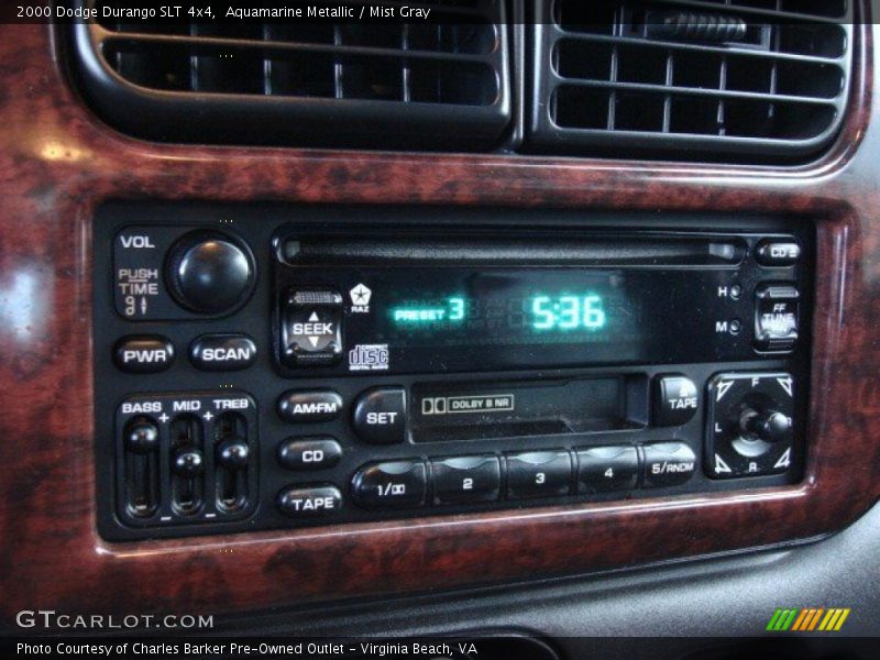 Aquamarine Metallic / Mist Gray 2000 Dodge Durango SLT 4x4