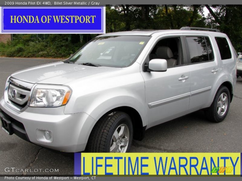 Billet Silver Metallic / Gray 2009 Honda Pilot EX 4WD