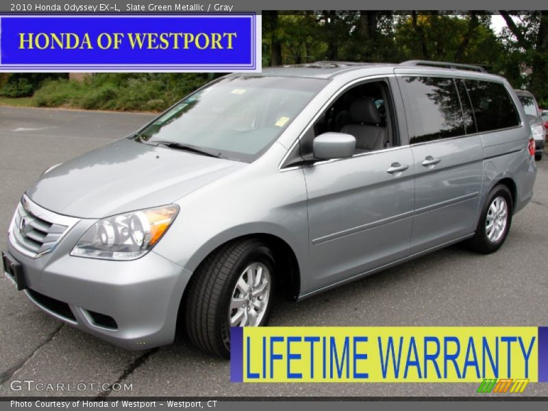 Slate Green Metallic / Gray 2010 Honda Odyssey EX-L