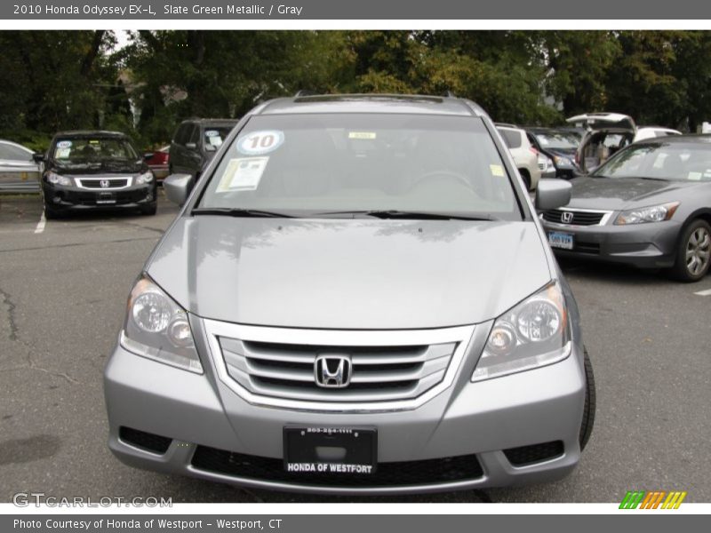 Slate Green Metallic / Gray 2010 Honda Odyssey EX-L