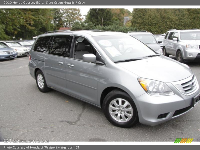 Slate Green Metallic / Gray 2010 Honda Odyssey EX-L