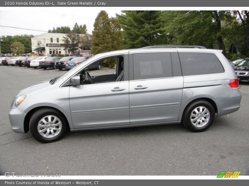 Slate Green Metallic / Gray 2010 Honda Odyssey EX-L