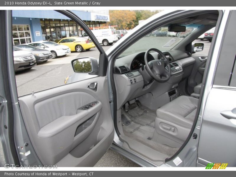 Slate Green Metallic / Gray 2010 Honda Odyssey EX-L