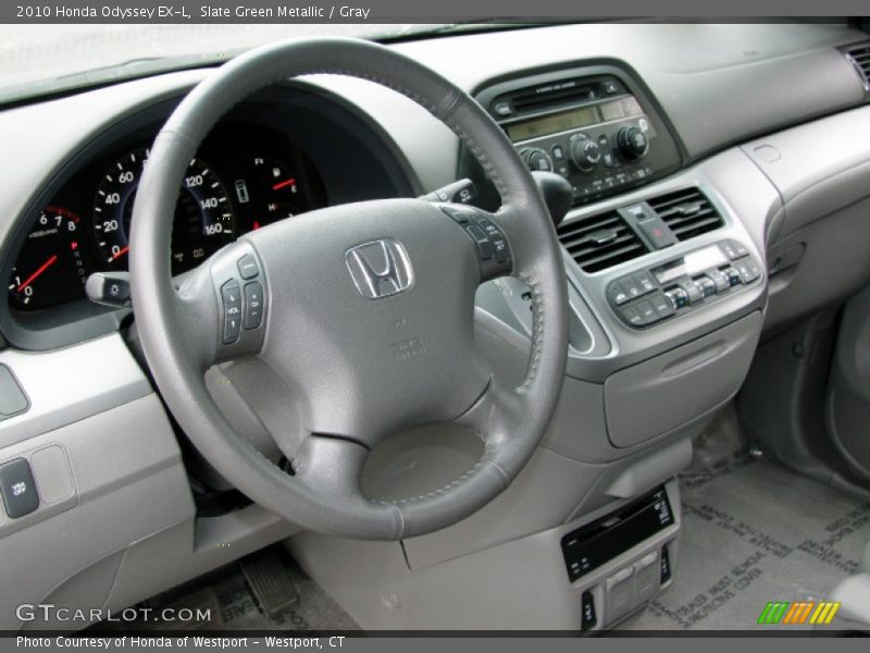 Slate Green Metallic / Gray 2010 Honda Odyssey EX-L