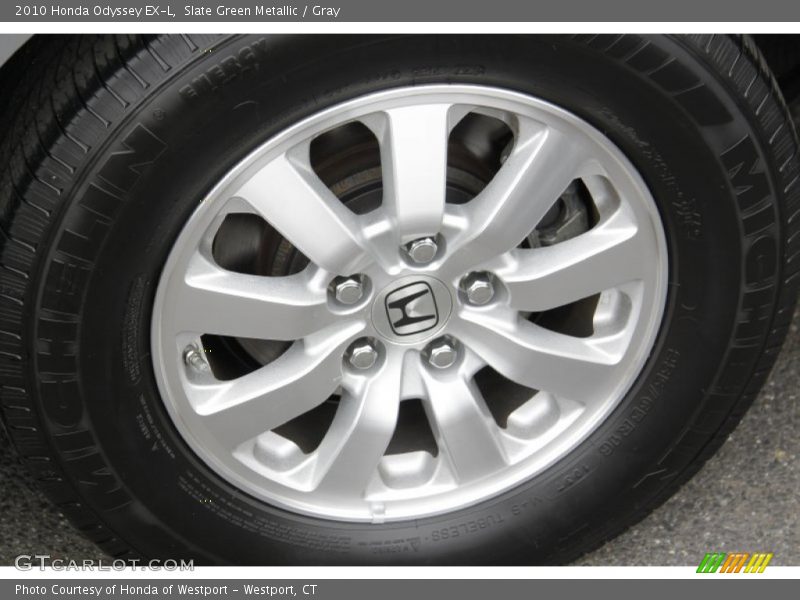 Slate Green Metallic / Gray 2010 Honda Odyssey EX-L