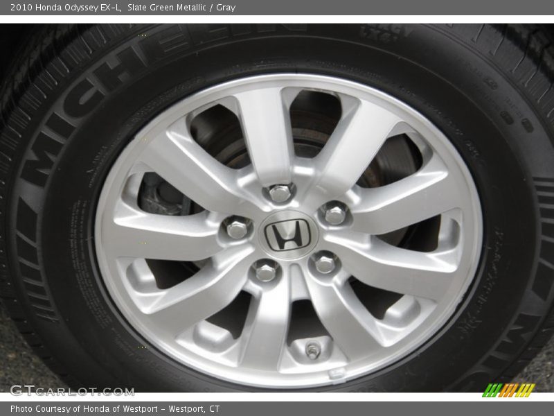 Slate Green Metallic / Gray 2010 Honda Odyssey EX-L