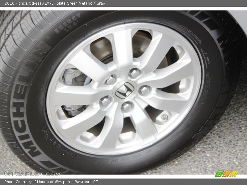 Slate Green Metallic / Gray 2010 Honda Odyssey EX-L