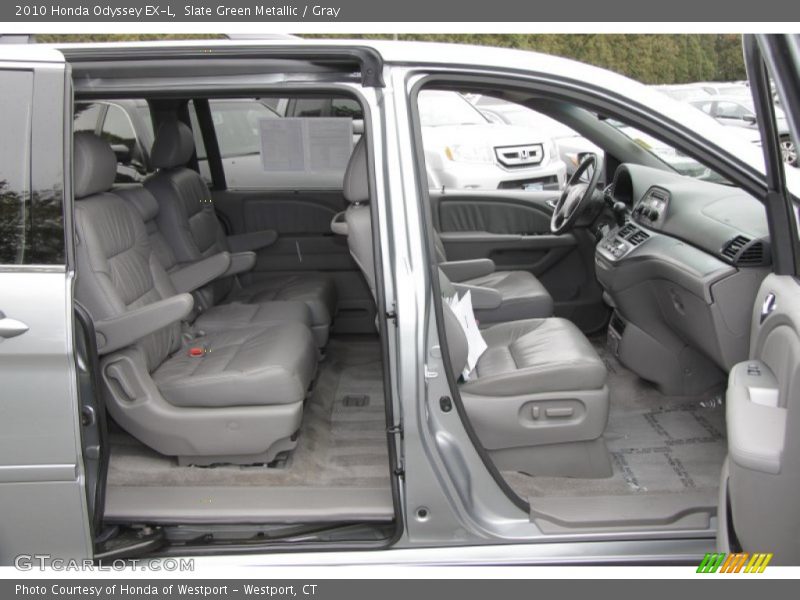 Slate Green Metallic / Gray 2010 Honda Odyssey EX-L