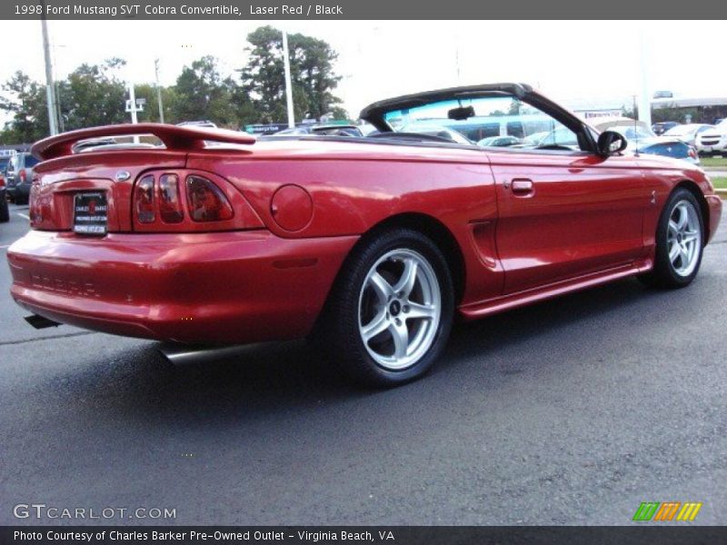 Laser Red / Black 1998 Ford Mustang SVT Cobra Convertible