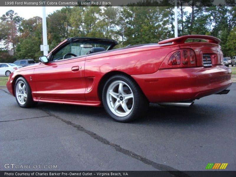 Laser Red / Black 1998 Ford Mustang SVT Cobra Convertible
