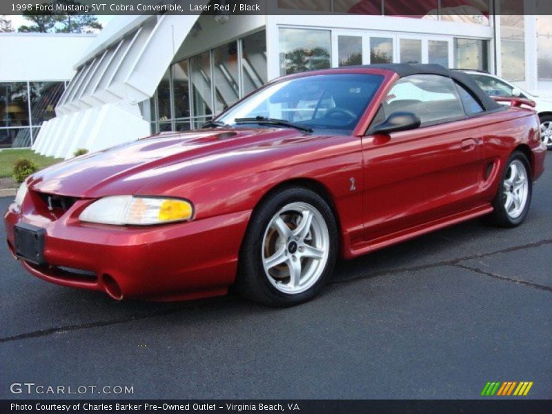 Laser Red / Black 1998 Ford Mustang SVT Cobra Convertible