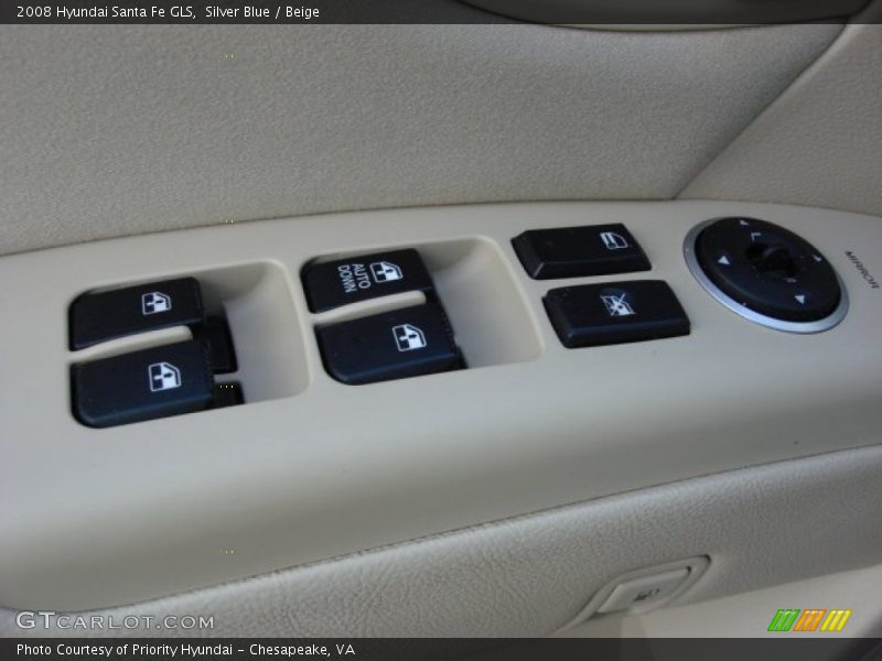 Silver Blue / Beige 2008 Hyundai Santa Fe GLS