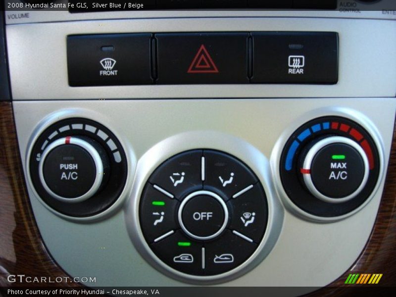 Silver Blue / Beige 2008 Hyundai Santa Fe GLS