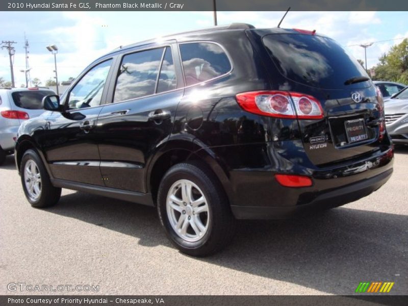 Phantom Black Metallic / Gray 2010 Hyundai Santa Fe GLS