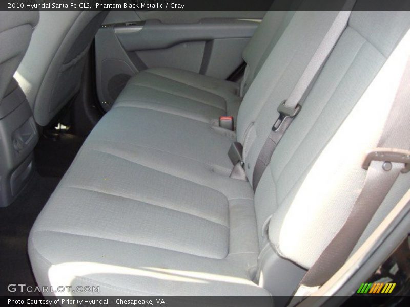 Phantom Black Metallic / Gray 2010 Hyundai Santa Fe GLS