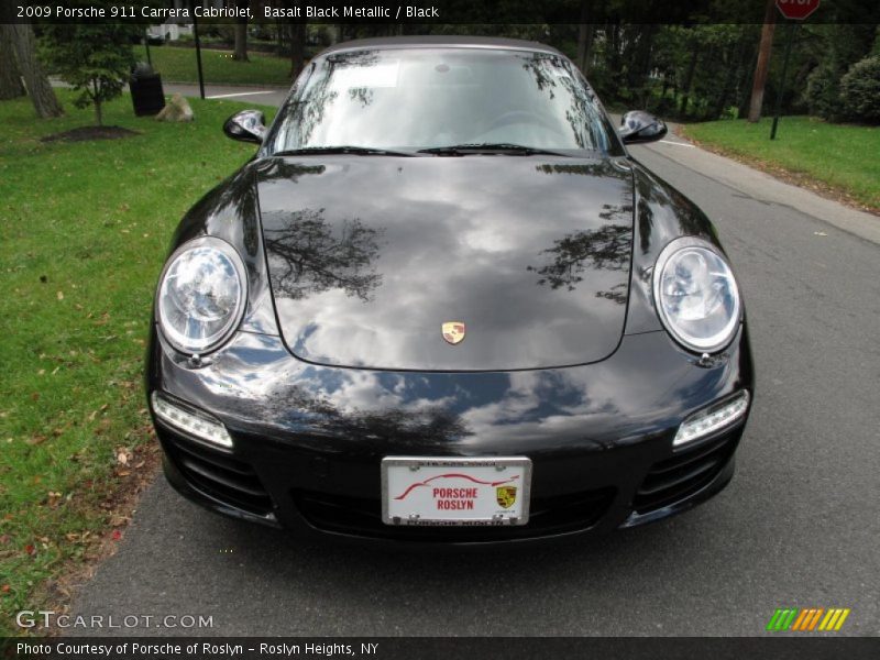 Basalt Black Metallic / Black 2009 Porsche 911 Carrera Cabriolet