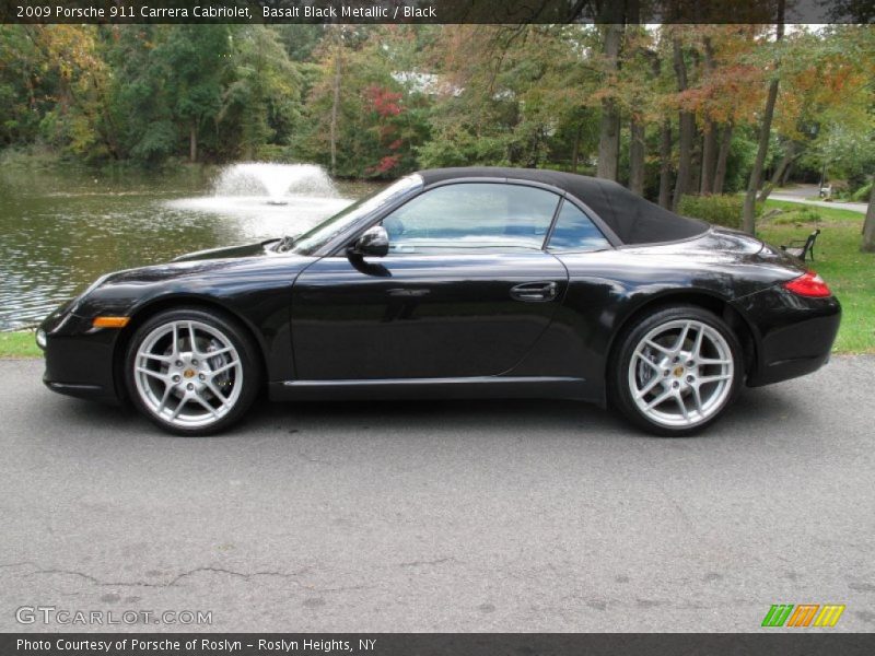 Basalt Black Metallic / Black 2009 Porsche 911 Carrera Cabriolet