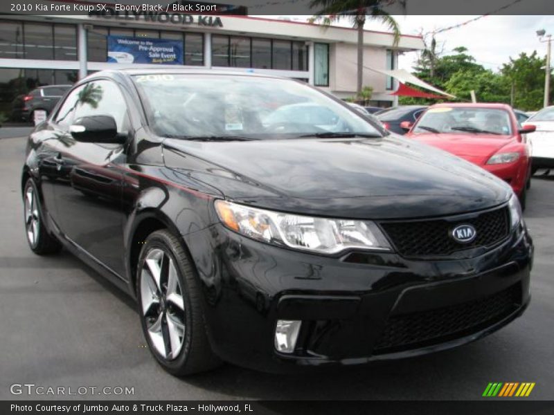 Ebony Black / Black Sport 2010 Kia Forte Koup SX