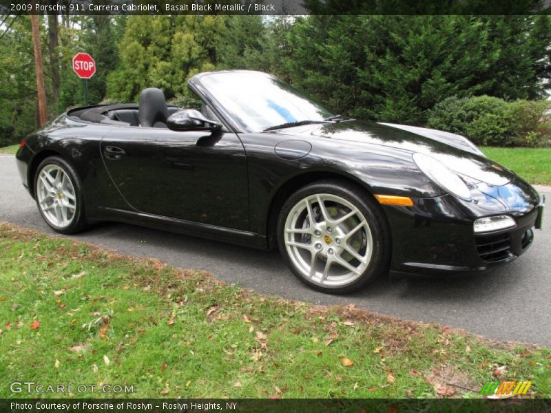 Basalt Black Metallic / Black 2009 Porsche 911 Carrera Cabriolet