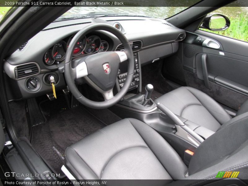 Basalt Black Metallic / Black 2009 Porsche 911 Carrera Cabriolet