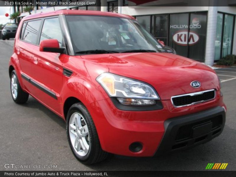 Molten Red / Black Soul Logo Cloth 2010 Kia Soul +
