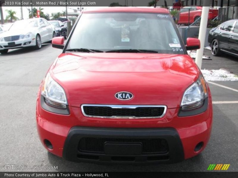 Molten Red / Black Soul Logo Cloth 2010 Kia Soul +