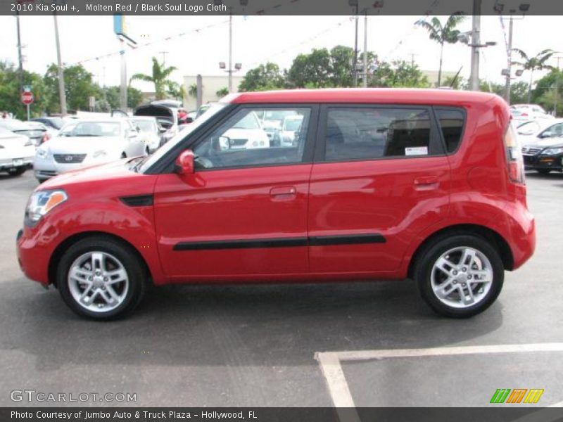 Molten Red / Black Soul Logo Cloth 2010 Kia Soul +