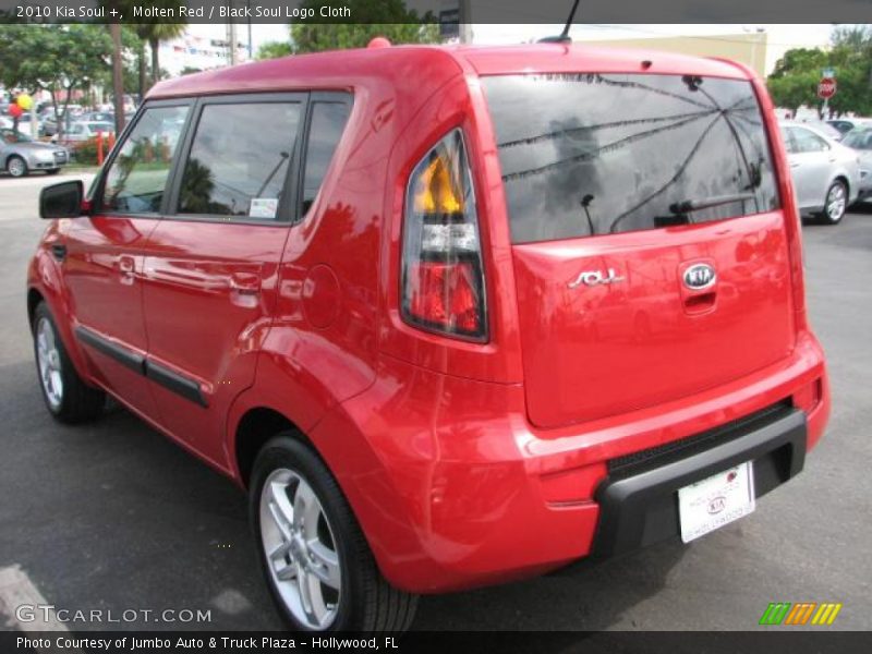Molten Red / Black Soul Logo Cloth 2010 Kia Soul +