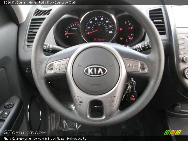 Molten Red / Black Soul Logo Cloth 2010 Kia Soul +