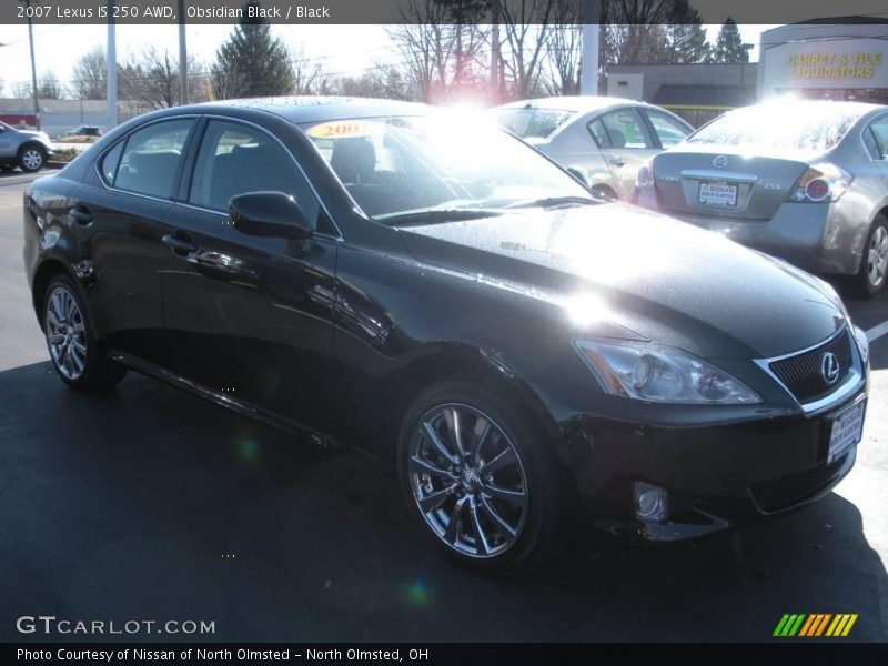 Obsidian Black / Black 2007 Lexus IS 250 AWD