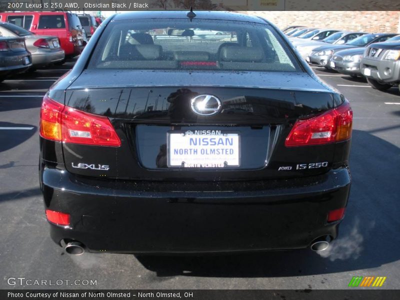 Obsidian Black / Black 2007 Lexus IS 250 AWD