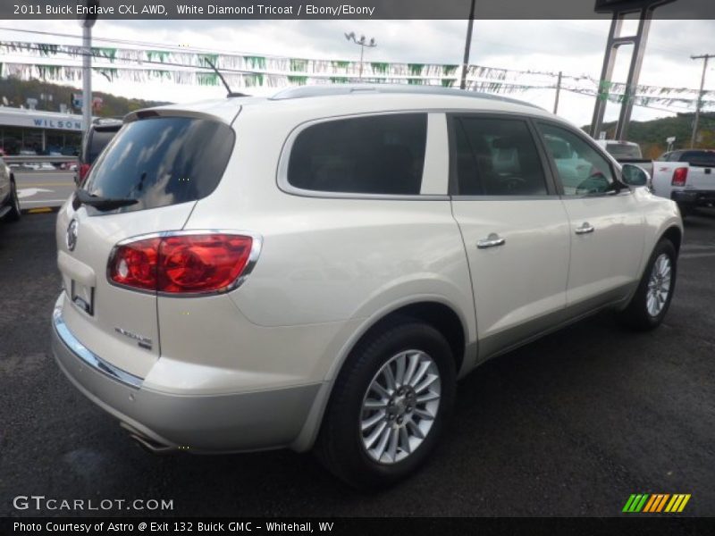 White Diamond Tricoat / Ebony/Ebony 2011 Buick Enclave CXL AWD