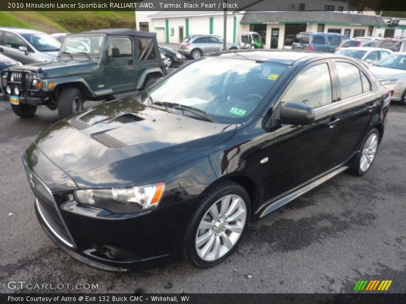 Tarmac Black Pearl / Black 2010 Mitsubishi Lancer Sportback RALLIART AWD