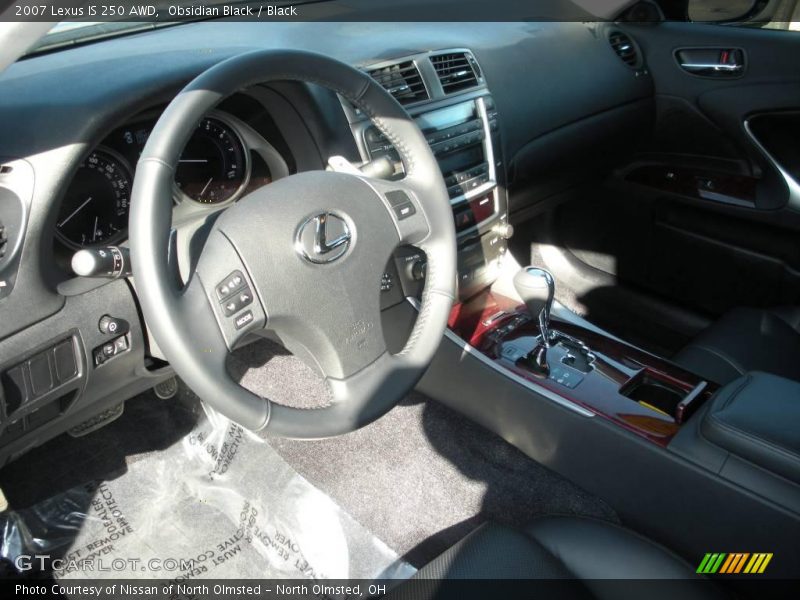 Obsidian Black / Black 2007 Lexus IS 250 AWD