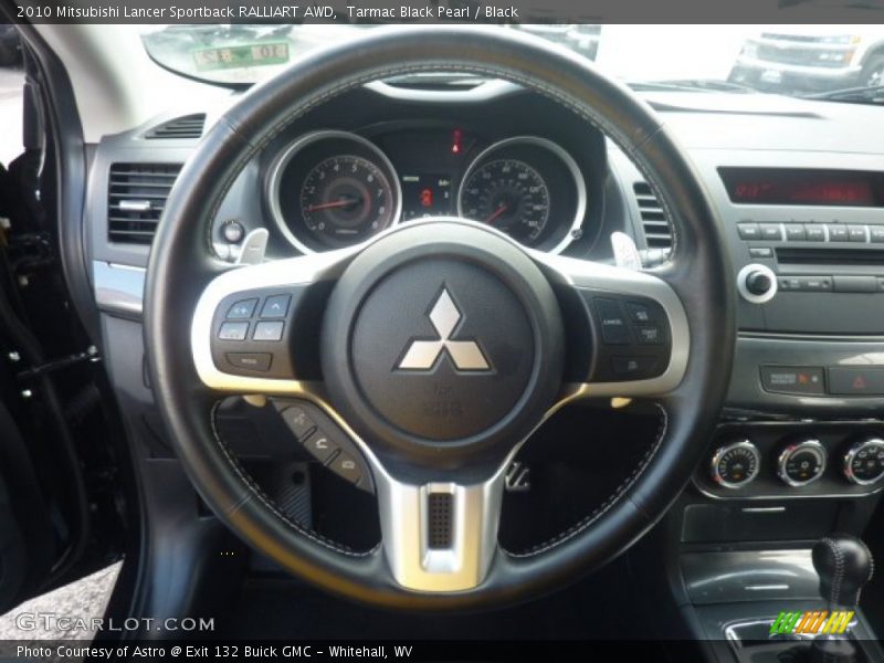 Tarmac Black Pearl / Black 2010 Mitsubishi Lancer Sportback RALLIART AWD