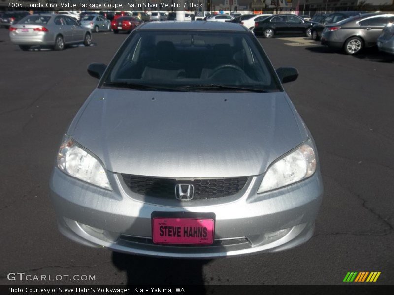 Satin Silver Metallic / Black 2005 Honda Civic Value Package Coupe