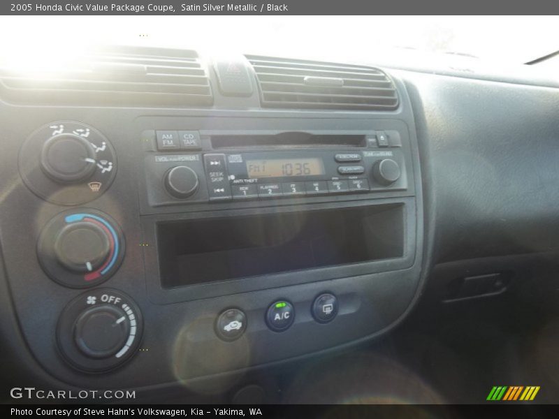 Satin Silver Metallic / Black 2005 Honda Civic Value Package Coupe