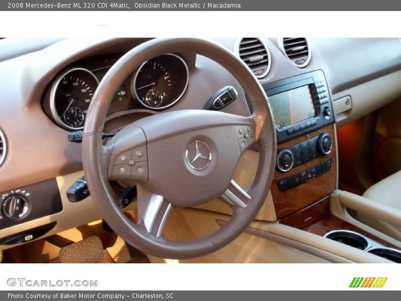 Obsidian Black Metallic / Macadamia 2008 Mercedes-Benz ML 320 CDI 4Matic