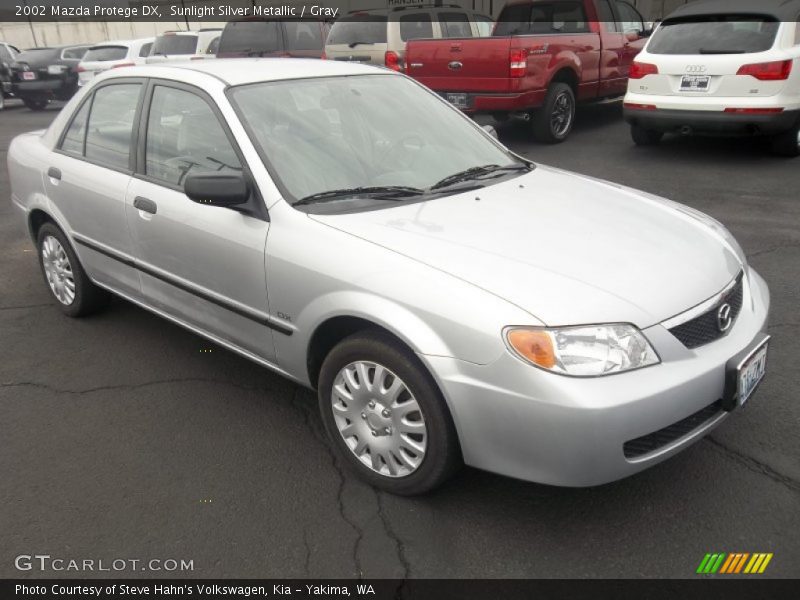 Sunlight Silver Metallic / Gray 2002 Mazda Protege DX