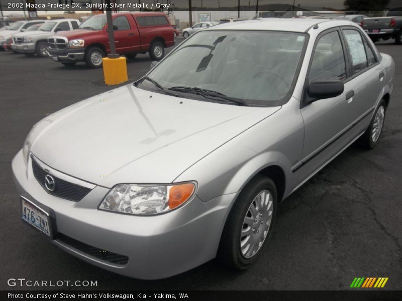 Sunlight Silver Metallic / Gray 2002 Mazda Protege DX