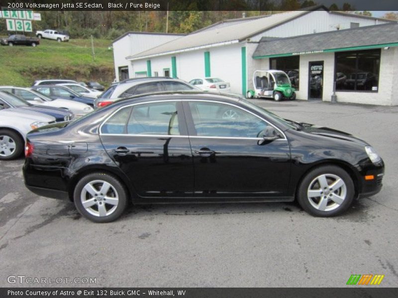 Black / Pure Beige 2008 Volkswagen Jetta SE Sedan