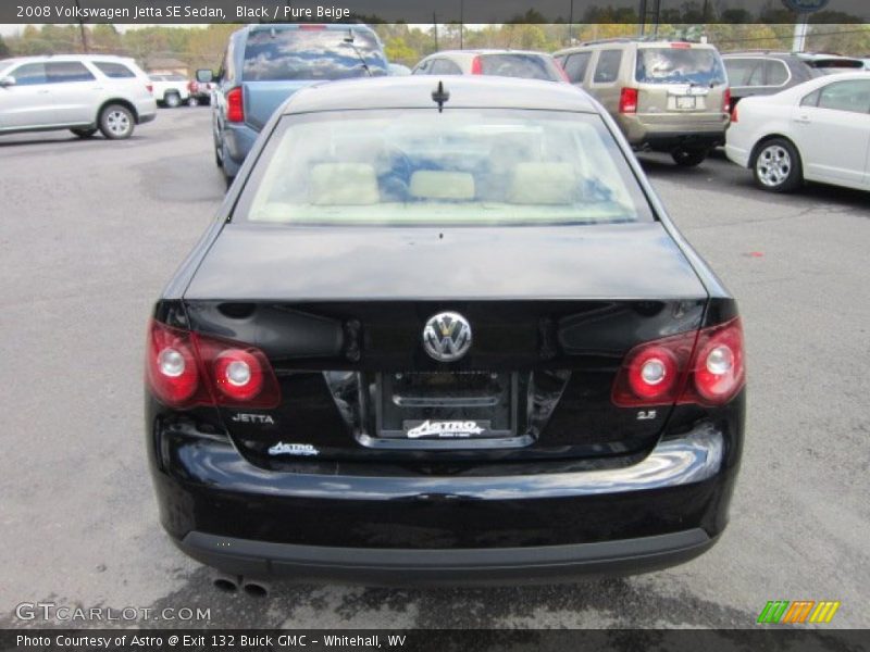 Black / Pure Beige 2008 Volkswagen Jetta SE Sedan
